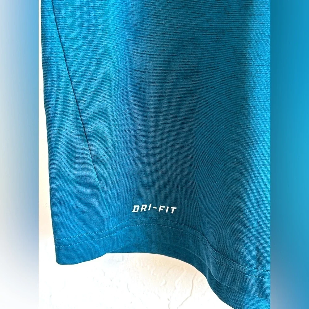 Nike Men's Teal Blue/Green Dri-FIT Athletic Short Sleeve Active Tee Sz L